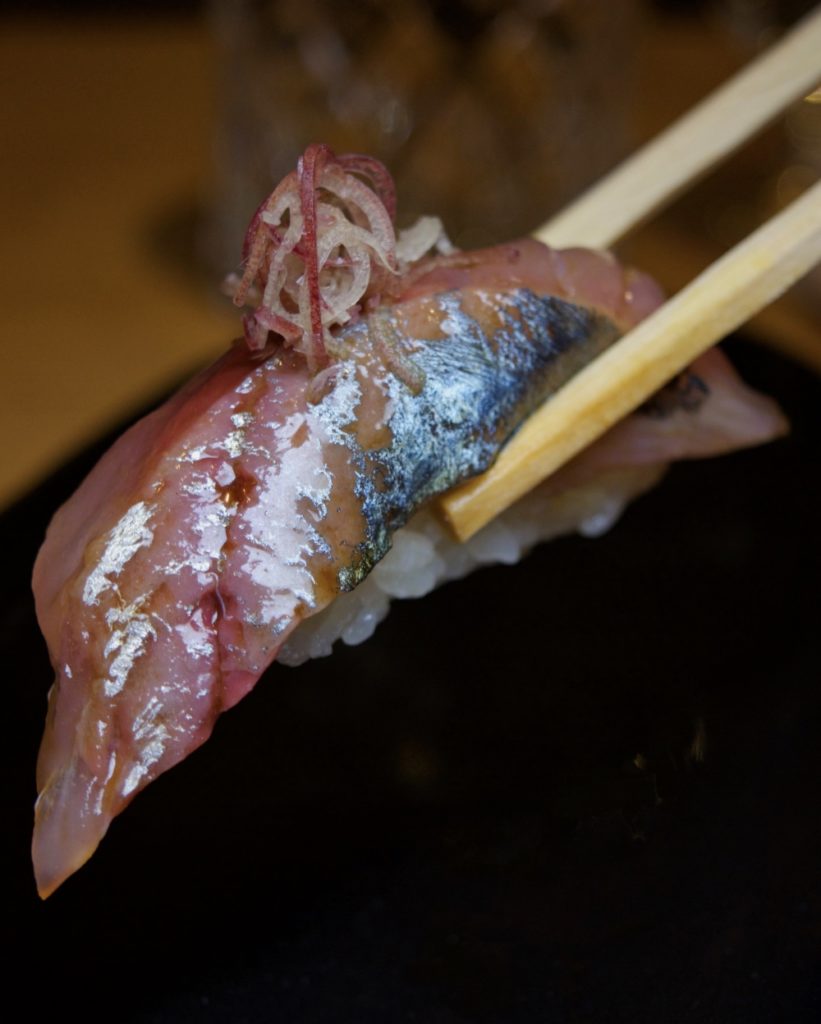 Mackerel Sushi at Sushi Katsuei