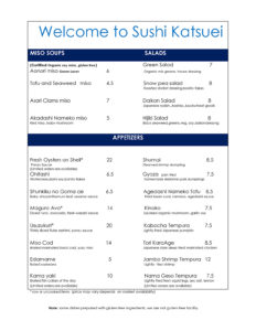 Sushi Katsuei Menu Brooklyn 1
